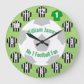 Horloge de football - Chemises noires et blanches (Recto)