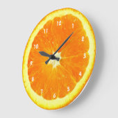 Horloge de fruits orange avec chiffres (Angle)