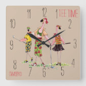 horloge de golf - heure de tee flamingo (Recto)