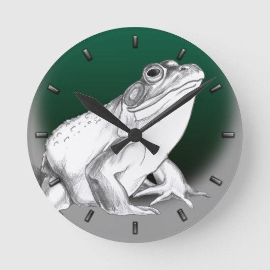 Horloge de grenouille Taureau Frog Horloge murale (Recto)