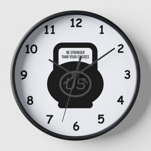 Horloge de gym avec devis de fitness personnalisé (Recto)