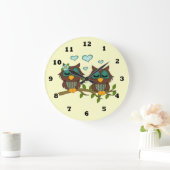 Horloge de hibou de bande dessinée (Maison)