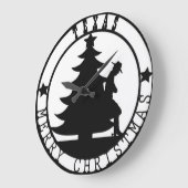 Horloge de Joyeux Noël du Texas (Angle)