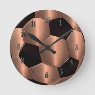 Horloge de la balle de soccer en cuivre