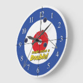 Horloge de la barre de curling "double" - (bleu) (Angle)