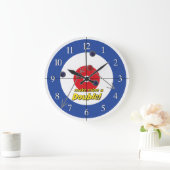Horloge de la barre de curling "double" - (bleu) (Maison)