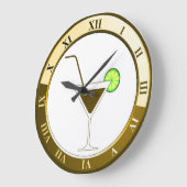 Horloge de la barre Martini Gold et White (Angle)