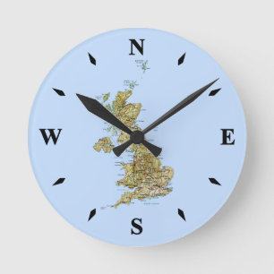 Horloge de la carte britannique