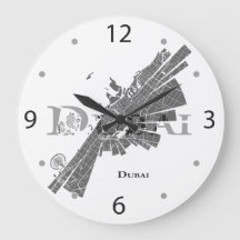 Horloge de la carte de Dubaï