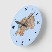 Horloge de la carte du Rwanda (Angle)