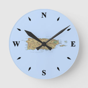 Horloge de la carte Porto Rico