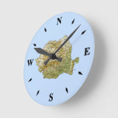 Horloge de la carte roumaine (Angle)