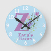 Horloge de la chambre de l'enfant avec nom et init (Recto)