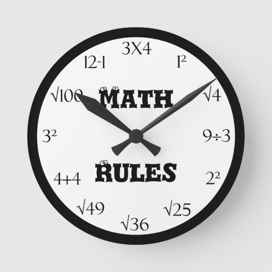 Horloge de la classe d'équation mathématique (Recto)