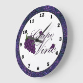 Horloge de la cuisine de la vigne de raisin (Angle)