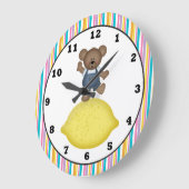 Horloge de la cuisine de l'ours citron (Angle)