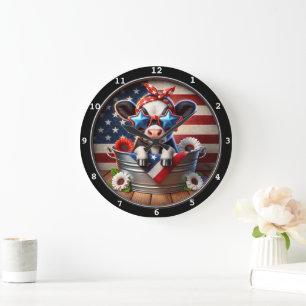 Horloge de la fête de la vache patriotique