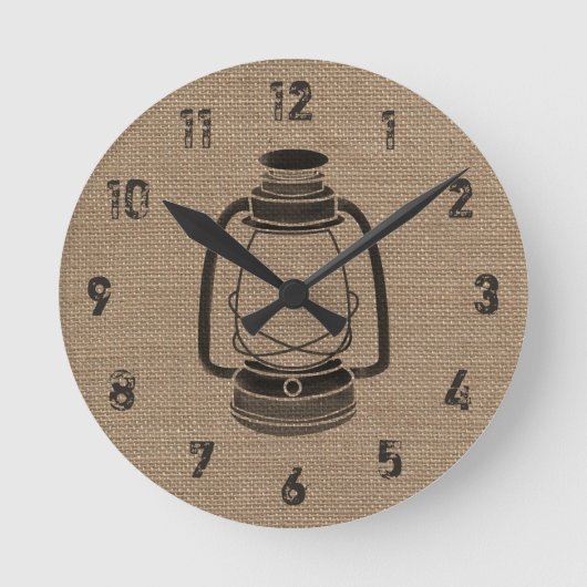 Horloge de la lanterne à huile inspirée par Burlap (Recto)