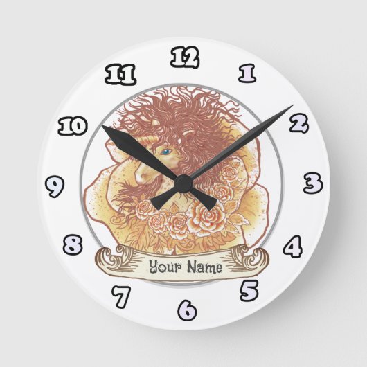 horloge de la licorne jaune Lady (Recto)