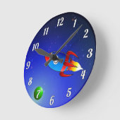 Horloge de la paroi de la fusée spatiale pour les  (Angle)