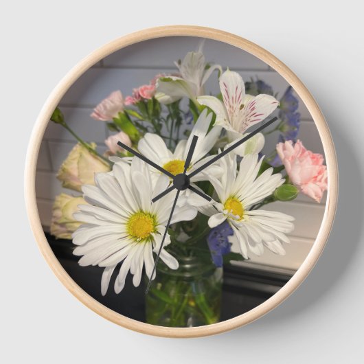 Horloge de la paroi des fleurs de printemps (Recto)
