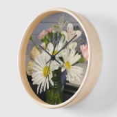 Horloge de la paroi des fleurs de printemps (Angle)