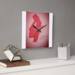 Horloge de la paroi d'image statique rouge<br><div class="desc">J'ai créé une image statique rouge en utilisant seulement un stylo gel parties scintillant sur papier. Super ! Ça a l'air assez intéressant sur une horloge murale aussi.</div>