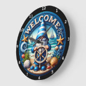 Horloge de la plage de bienvenue de Gnome Nautique (Angle)