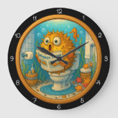 Horloge de la salle de bain de Pufferfish (Recto)