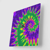 Horloge de la teinture à tarte verte et violette (Angle)