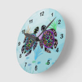 Horloge de la tortue de mer mosaïque (Angle)