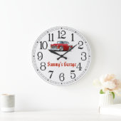 Horloge de la voiture classique rouge et blanche G (Maison)