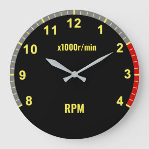 Horloge de la voiture jaune - Garage mécanique aut