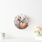 Horloge de Lama Florale mignonne (Maison)