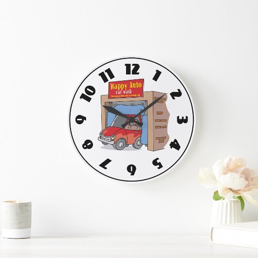 Horloge de lavage de voiture auto joyeuse