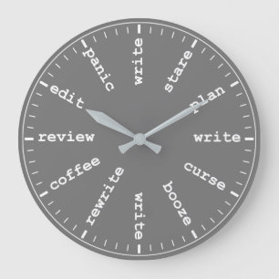 Horloge de l'écrivain - Blague d'écriture fantasqu