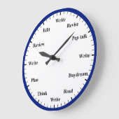 Horloge de l'écrivain - Travail d'écriture Amusant (Angle)