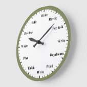 Horloge de l'écrivain - Travail d'écriture Amusant (Angle)
