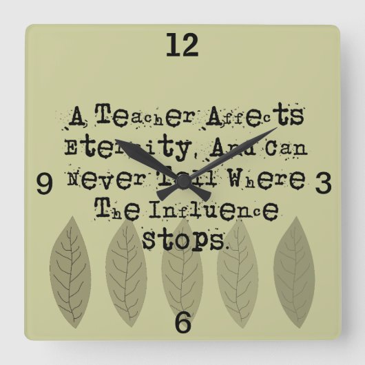 Horloge de l'éducateur à la retraite Henry Adams (Recto)