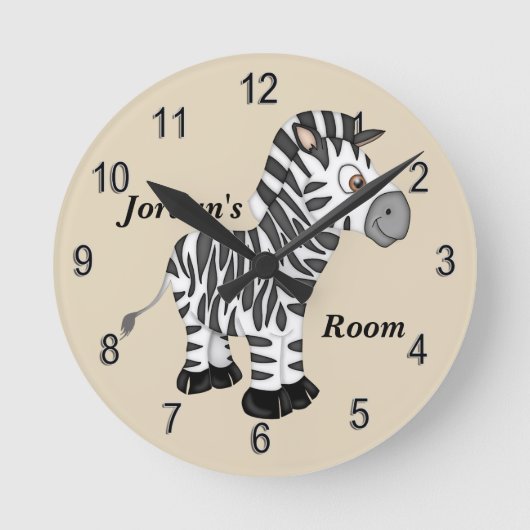 Horloge de l'enfant mignonne bébé Zebra (Recto)