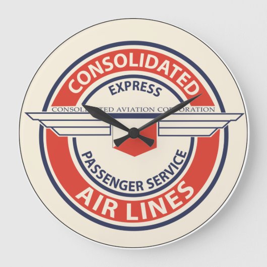 Horloge de logo de Consolidated Airlines (LRG ou S (Recto)