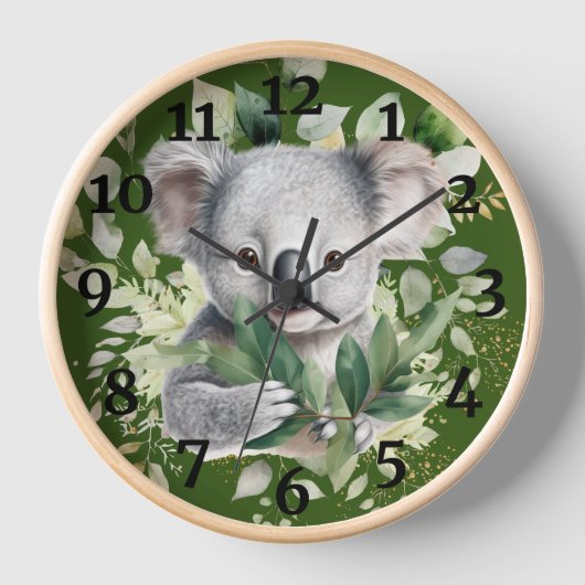 horloge de l'ours de koala australien (Recto)