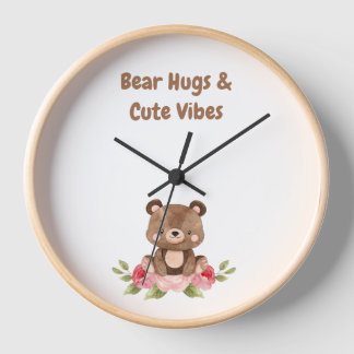 Horloge de l'ours et de la jolie vibe