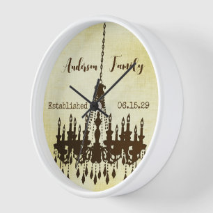 Horloge de lustre de la famille établie personnali