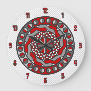 Horloge de machines rouges
