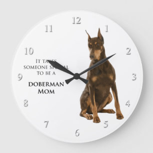 Horloge de maman de dobermann