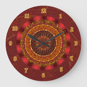 Horloge de mandala du feu