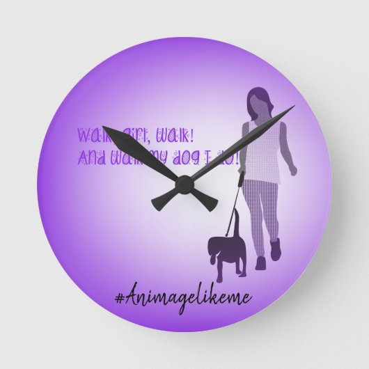 Horloge de marche de chien de fille (Recto)