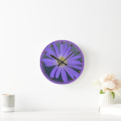 Horloge de marguerite Bleu Fleur Clock (Maison)