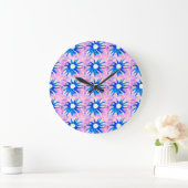 horloge de marguerites bleues (Maison)
